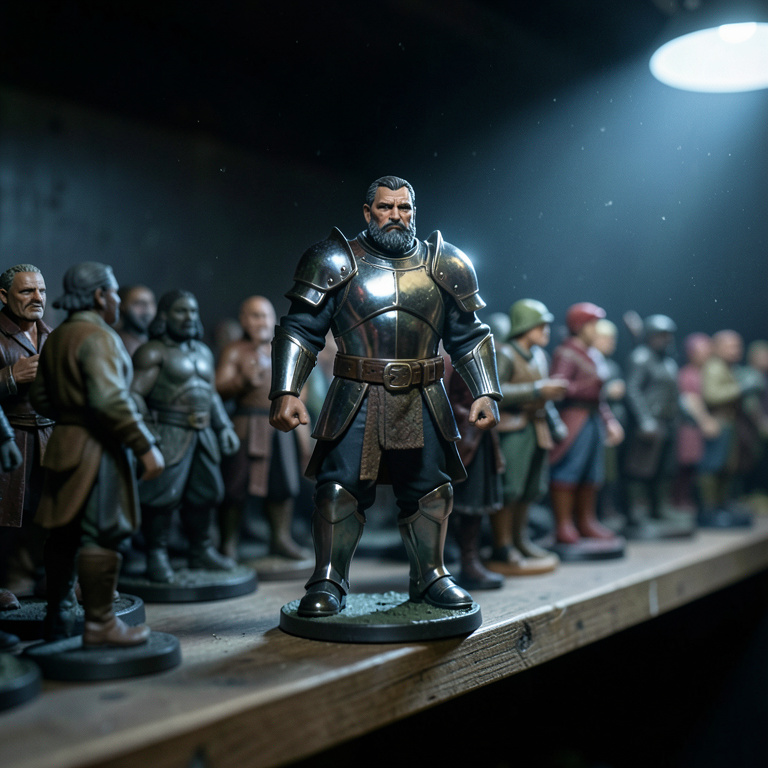 Mini Painter Adds Third Highlight Layer to Figure for Character Who Has Never Acted