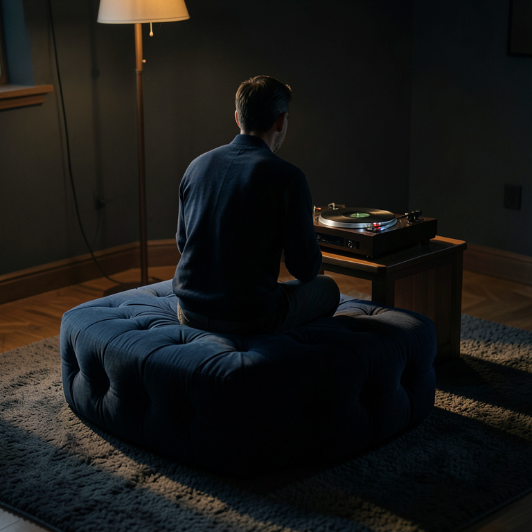 Listening Notes: Enthusiast Claims 180g Repress Has 'Thicker' Low End, Later Realizes He Is Sitting on a New Ottoman.