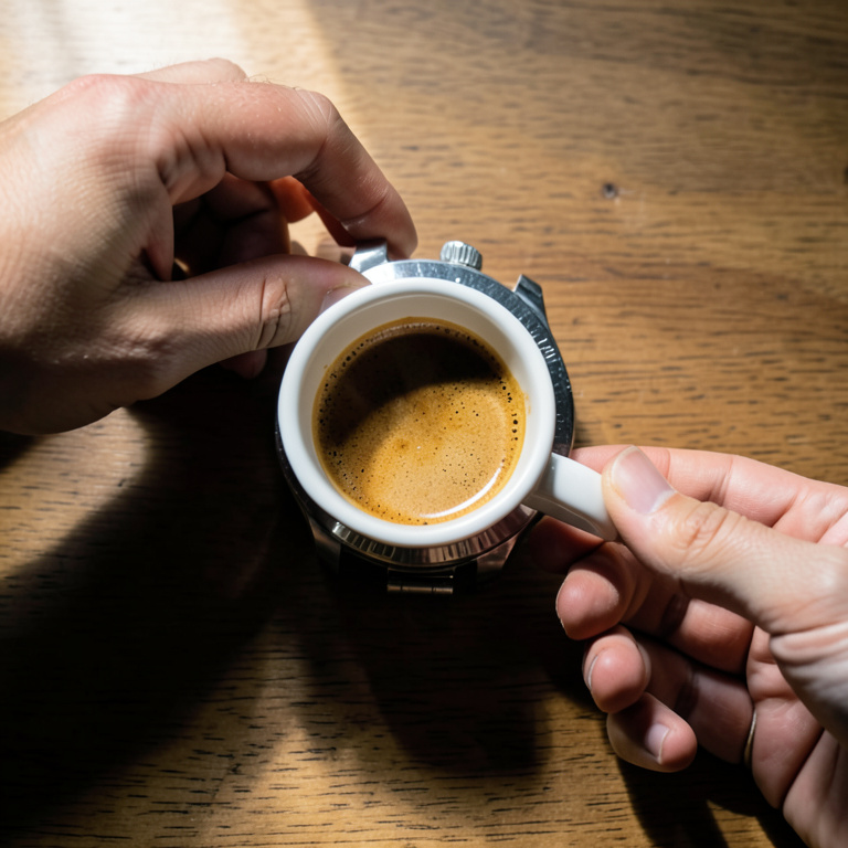 Wrist Check Photographer Spends Three Hours Arranging Espresso Cup to Avoid Showing Watch Scratches